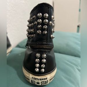 Converse Limited Edition/ John Varvatos in good condition. Black Leather